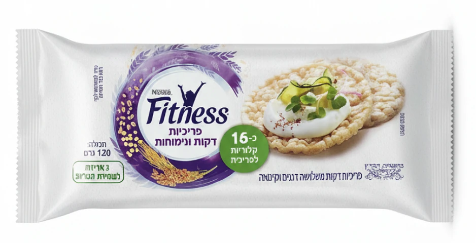 פיטנס פריכיות דקות עם קינואה - מארז 12 יחידות