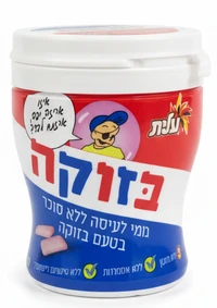 מסטיק בזוקה צ'יקלט ללא סוכר בצנצנת 66 ג'