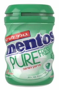 מסטיק מנטוס ספרמינט ללא סוכר בבקבוק מעוגל 60 גרם