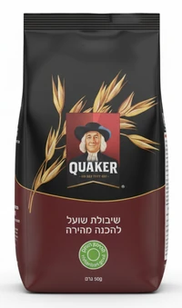 קוואקר שיבולת שועל להכנה מהירה בשקית 500 גרם