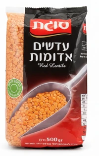 סוגת עדשים אדומות 500 גרם