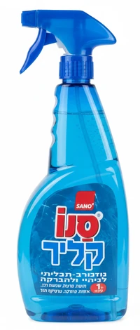 סנו קליר ספריי לניקוי והברקת חלונות + חומץ 1 ליטר (אקדח)