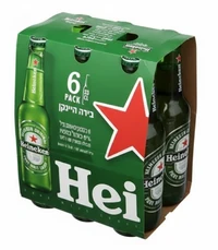 שישיית בירה היינקן לאגר בהירה בקבוק 330 מ"ל