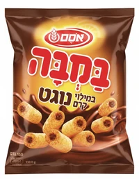 במבה במילוי קרם נוגט 150 גרם (מארז 24 יחידות)