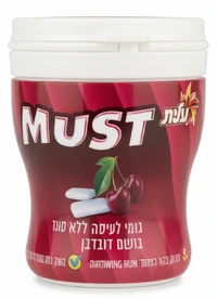 מסטיק מאסט דובדבן צנצנת ללא סוכר 66 גרם