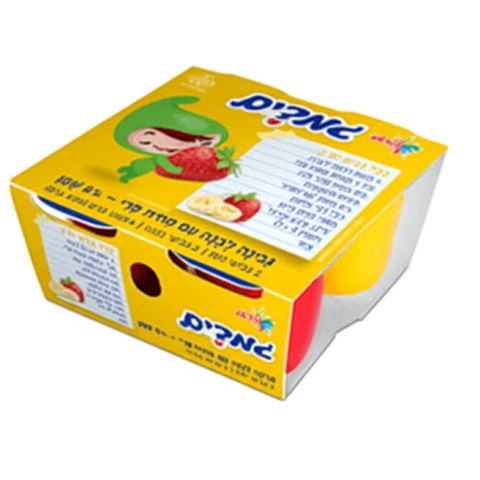 רבעיית גמדים מעדן חלב בטעם תות בננה