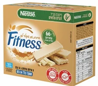 פיטנס - בר פריכיות דגנים מצופות בטעם שוקולד לבן 84 גרם