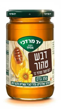 דבש טהור מפרחי בר יד מרדכי 350 גרם