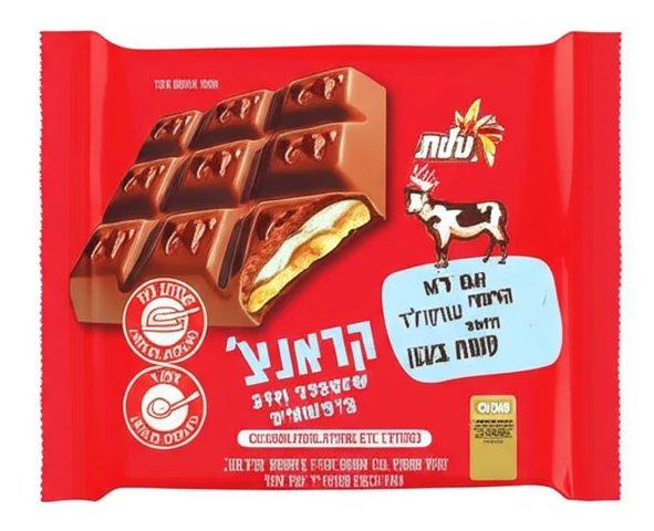 עלית פרה קראנץ' שוקולד חלב עם ביסקוויט 100 גרם