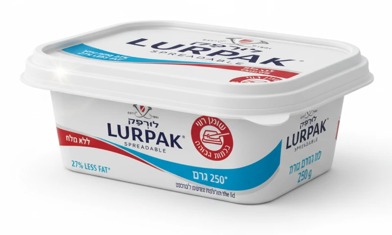 ממרח לורפק חמאה ללא מלח מופחת שומן 250 גרם