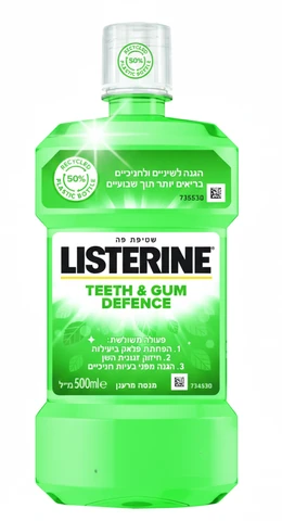 ליסטרין שיניים+חניכיים 500 מ"ל