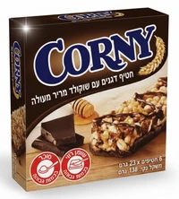 חטיף קורני שוקולד מריר 6 יח'