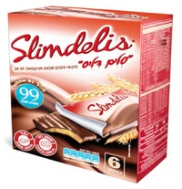 סלים דליס קידס חטיף דגנים בציפוי שוקולד חלב 6 יח'