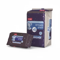 מארז מגבונים לחים 6 יח'