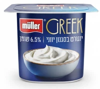 מולר יוגורט בסגנון יווני 6.5% שומן 130 גרם