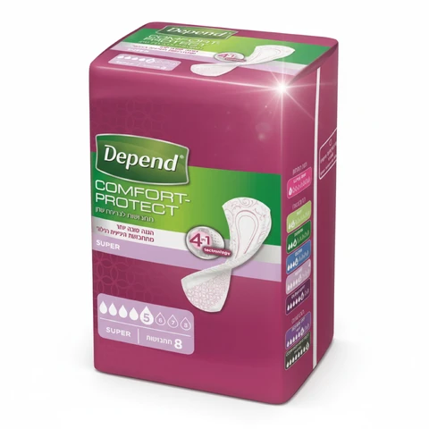 דיפנד - תחבושות לבריחת שתן סופר, 8 יחידות