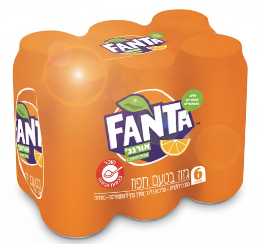 פאנטה אורנג' שישייה 6 פחיות 330 מ"ל