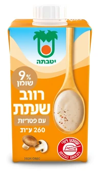 רוטב שמנת פטריות 9% שומן 258 גרם יטבתה