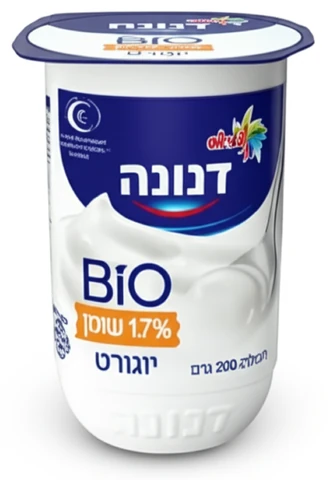 דנונה יוגורט ביו טבעי 1.5%-1.7% 200 ג' (2 יחידות)