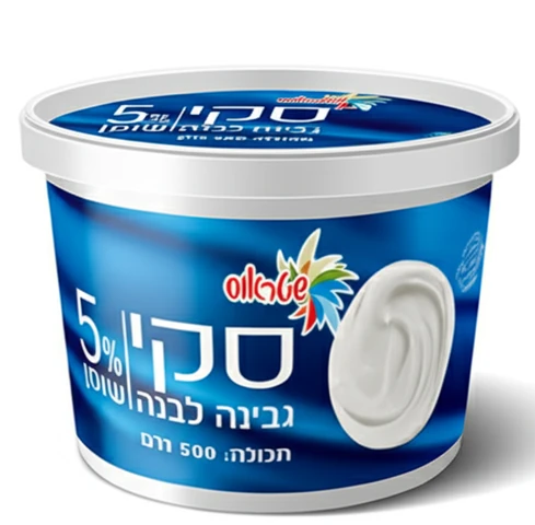 גבינה לבנה סקי 5% 500 גרם שטראוס