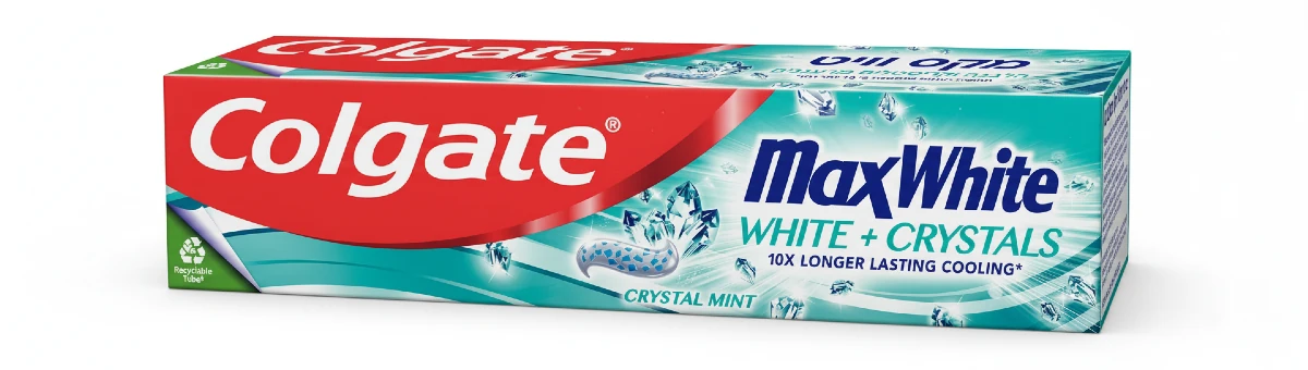 משחת שיניים קולגייט מקס וייט עם קריסטלים מרעננים 125 מ"ל
