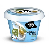 קרם גבינת שמנת עם זיתים ירוקים 5% 200 גרם טרה
