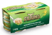 נתחי טונה בשמן קנולה פילטונה - רביעייה (4 יחידות * 158 גרם)