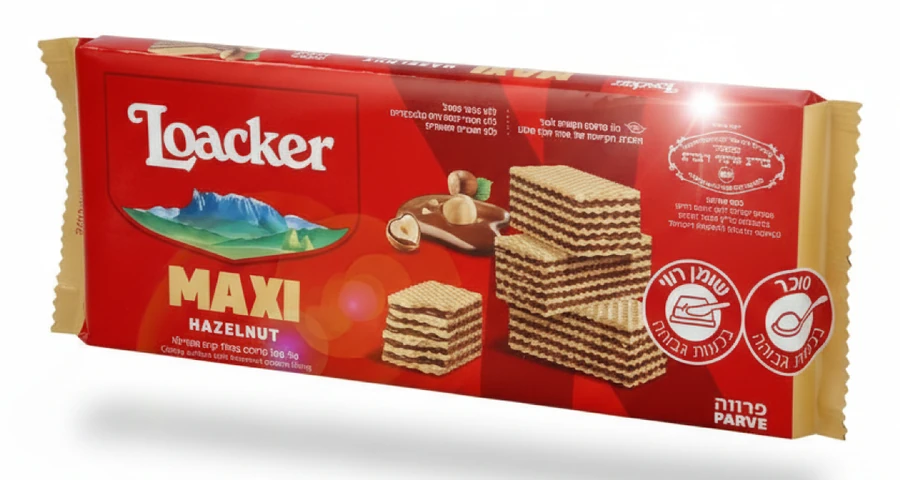 וופל לוקר מקסי אגוזי לוז 200 גרם