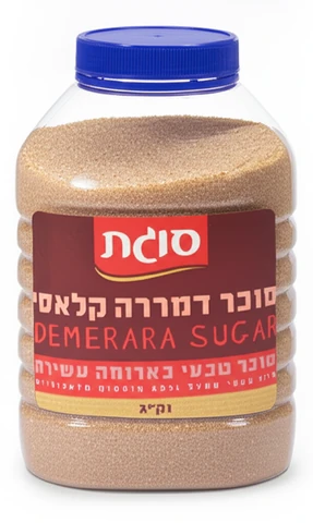 סוכר חום דמררה קלאסי בצנצנת סוגת 1 ק"ג