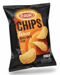 אסם - צ'יפס גלי בטעם טבעי לפריכות מירבית 45 גרם