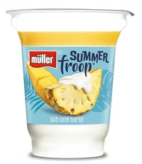 יוגורט מולר פרופ אננס מנגו 3% שומן 150 גרם