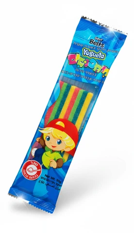 יוגטה חמצוצים שטיח שטוח בטעם חמוץ מתוק מעורב כחול 50 גרם