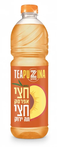 תפוזינה משקה בטעם תה ירוק ואפרסק 1.5 ליטר פיקדון