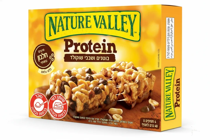 נייטשר ואלי - חטיף חלבון בוטנים ושוקולד מריר עם ציפוי בטעם שוקולד 160 גרם