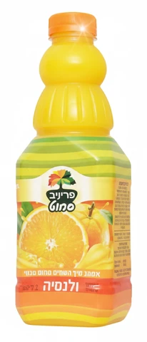 100% מיץ תפוזים ולנסיה סחוט 1 ליטר פריניב