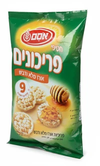 אסם - חטיפי פריכונים מאורז מלא בטעם דבש 80 גרם