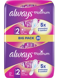 תחבושות היגייניות אולוויז פלטינום לונג 20 יח'