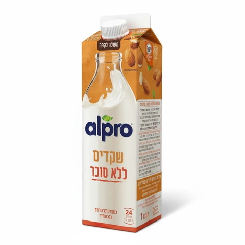 אלפרו משקה שקדים ללא תוספת סוכר 1 ליטר