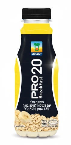 יטבתה פרו משקה ארוחת בוקר בננה עם דגנים מלאים 350 מ"ל