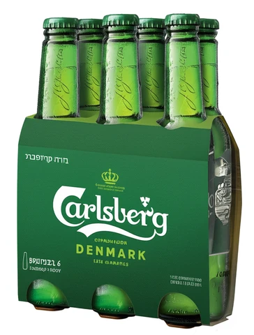 בירה קרלסברג 6 בקבוקים 330 מ"ל