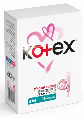 קוטקס טמפון עם מוליך נורמל 16 יח'