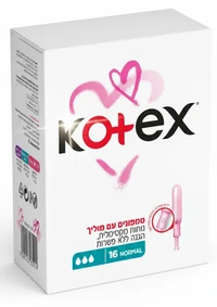 קוטקס טמפונים עם מוליך נורמל 16 יח'