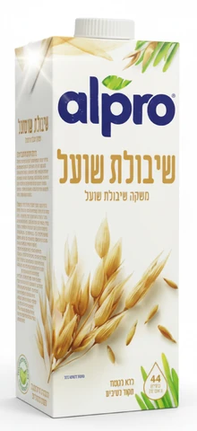 אלפרו משקה שיבולת שועל ללא תוספת סוכר 1 ליטר