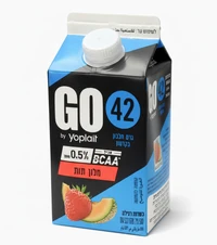 משקה יוגורט GO חלבון בטעם מלון תות 500 מ"ל
