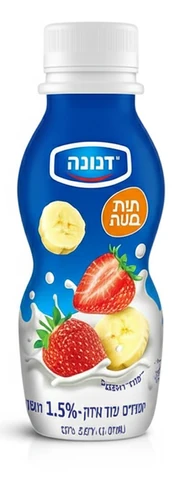 דנונה משקה יוגורט תות בננה 267 גרם