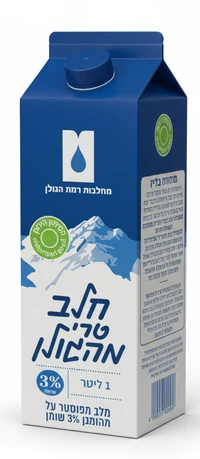 חלב טרי מהגולן 3% 1 ליטר