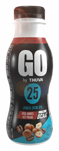 תנובה GO משקה חלבון בטעם קפה אגוזי לוז 340 מ"ל