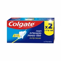 קולגייט - מארז משחת שיניים אדומה הגנה מקסימלית 200 גרם (2x100 גרם)