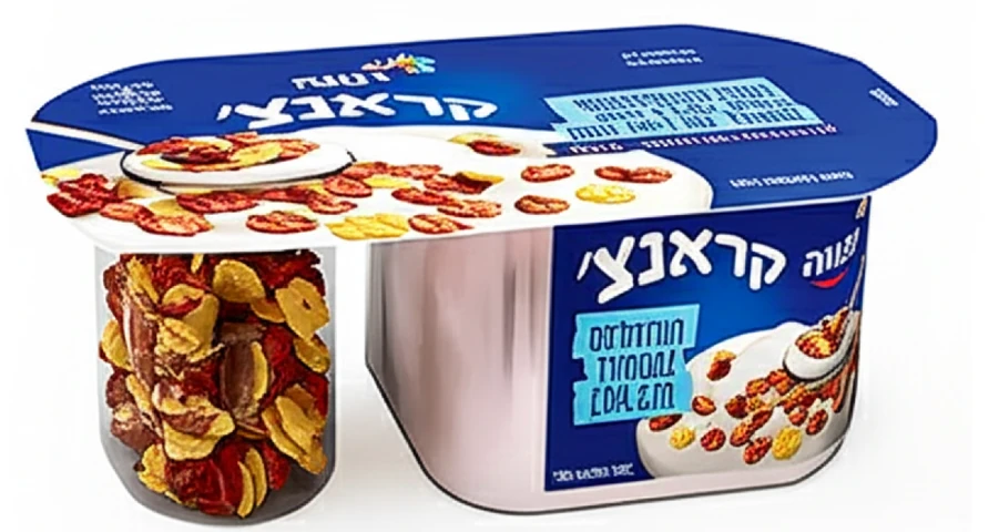 דנונה בר יוגורט עם קורנפלקס מצופה שוקולד חלב ולבן 172 גרם