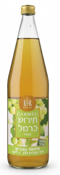 תירוש מיץ ענבים לבן 100% טבעי 1 ליטר